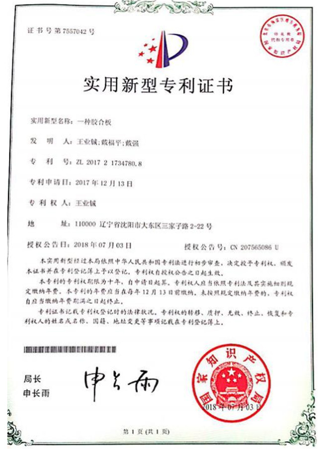 使用新(xīn)型專利證(zheng)書